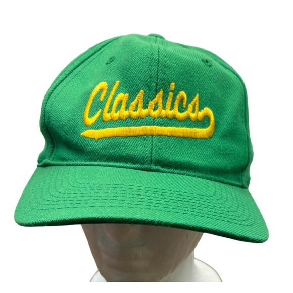 Vintage Classics Green Baseball Cap With Adjustable Strap Otto Gold Embroidery - Picture 8 of 8